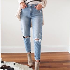 American Eagle Ripped & Distressed Mom Jeans